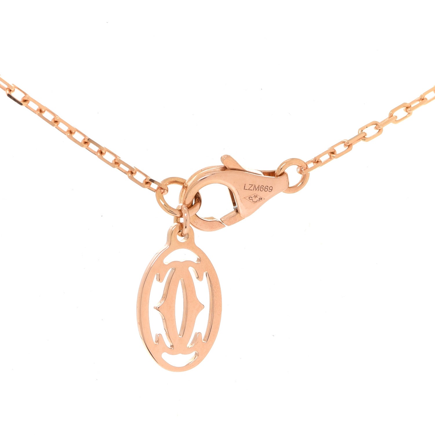 Cartier 18K Pink Gold Pink Sapphire D'Amour Pendant Necklace 5 of 6