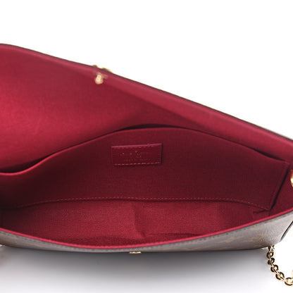Louis Vuitton Monogram Pochette Felicie Chain Wallet Fuchsia 5 of 10