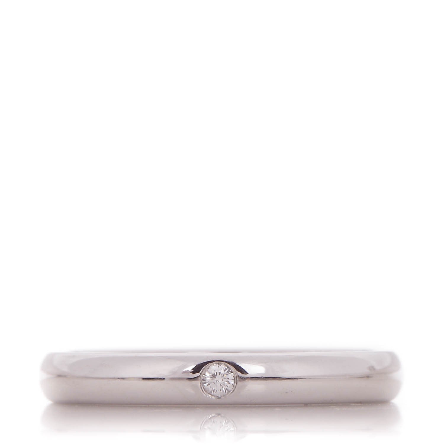 Tiffany Platinum Diamond Elsa Peretti Band Ring 5.25 1 of 6