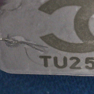 Washed Denim Quilted Studded Mini Chanel 22 Blue