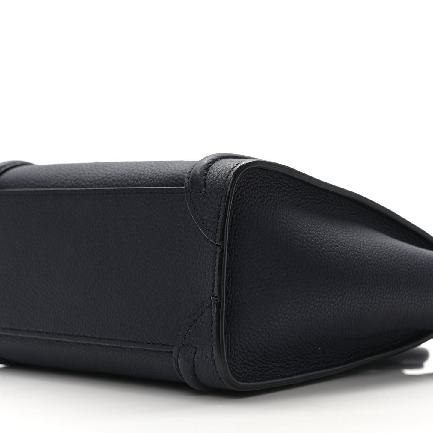 Drummed Calfskin Nano Luggage Navy Blue