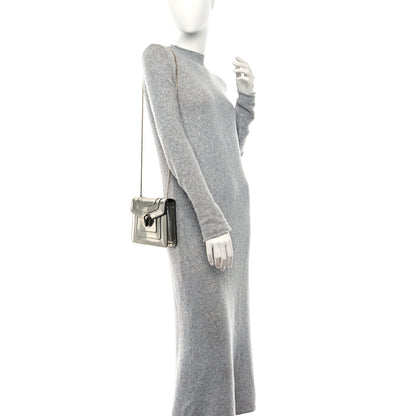 Bulgari Metallic Calfskin Small Serpenti Forever Snake Strap Crossbody Bag Silver 2 of 11