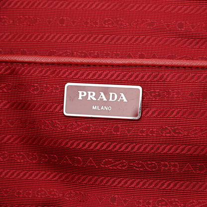 Prada Tessuto Nylon Saffiano Tote Rosso 6 of 13