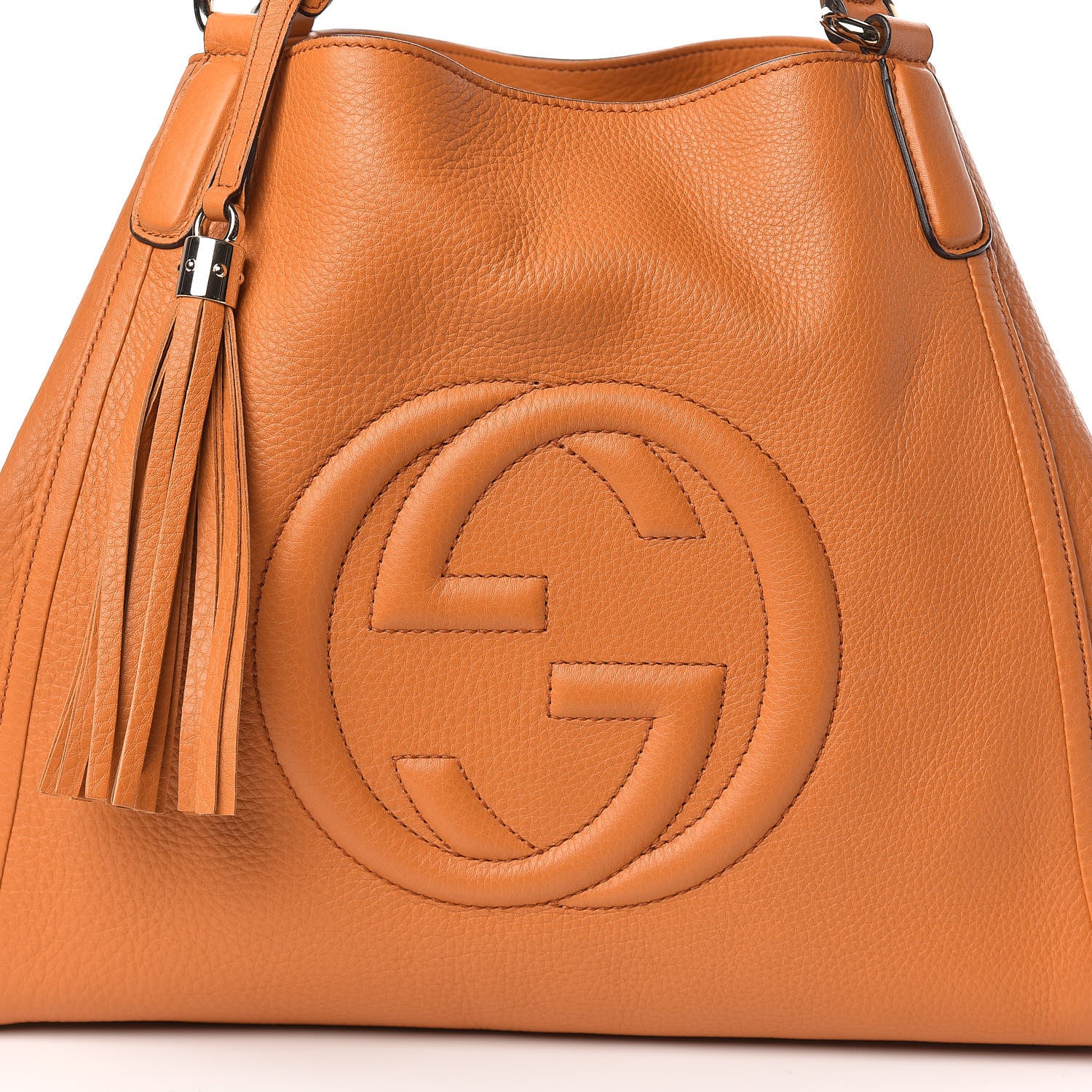 Gucci Pebbled Calfskin Medium Soho Shoulder Bag Curcuma 12 of 12