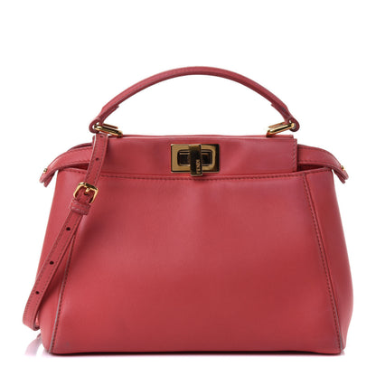 Fendi Nappa Mini Peekaboo Iconic Satchel Rosa Exstasy 1 of 4