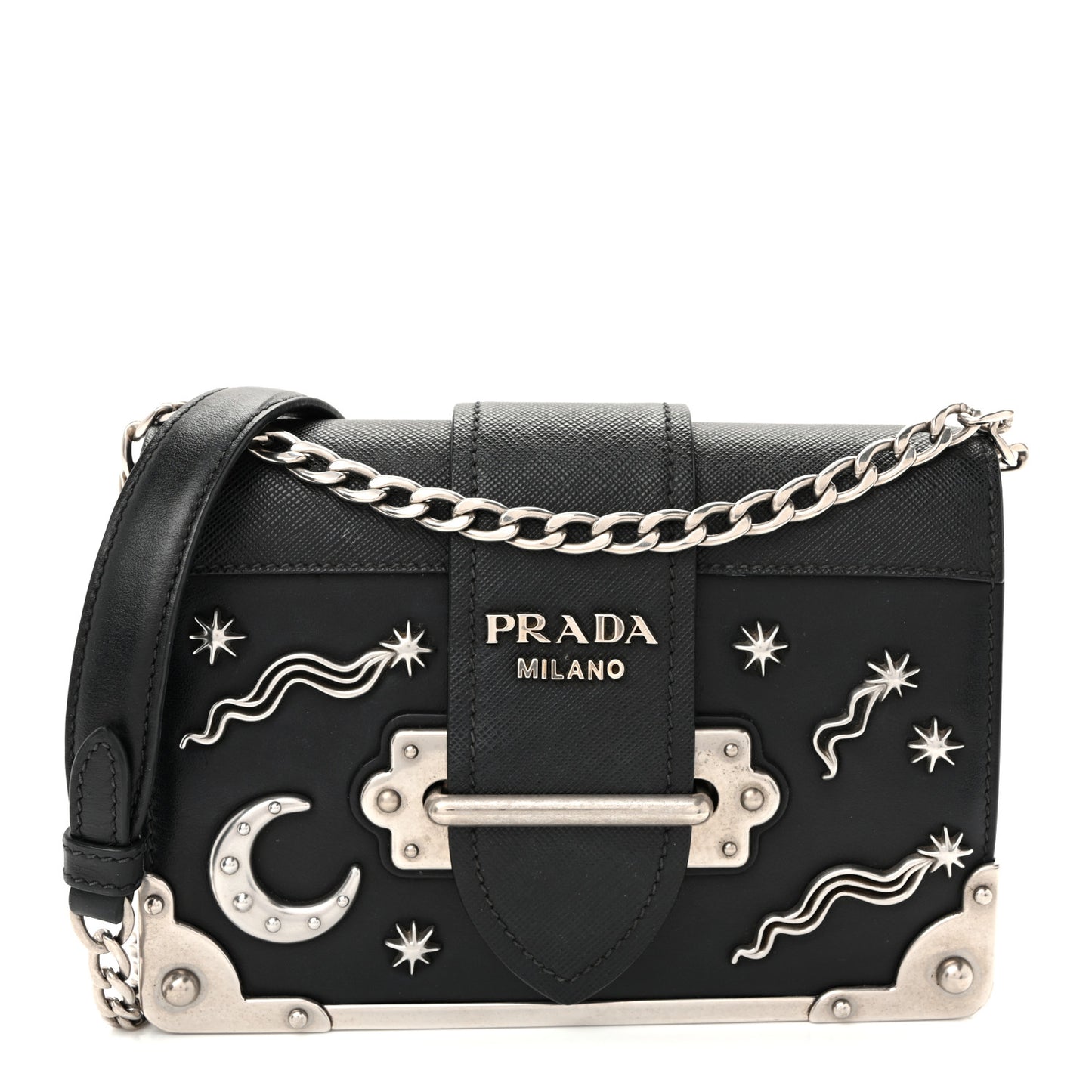 City Calf Saffiano Cahier Astrology Bag Black Black