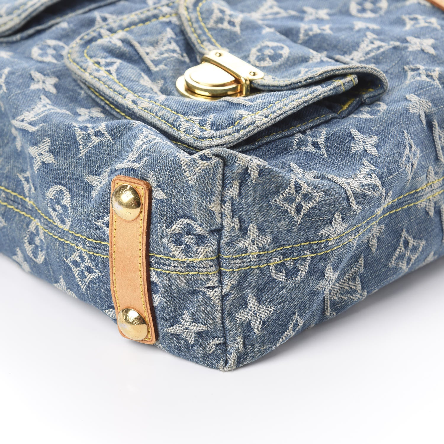 Louis Vuitton Denim Baggy GM Blue 6 of 8