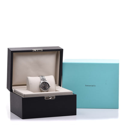 Tiffany Stainless Steel Diamond Bezel 34mm CT60 3-Hand Automatic Watch Grey 7 of 7