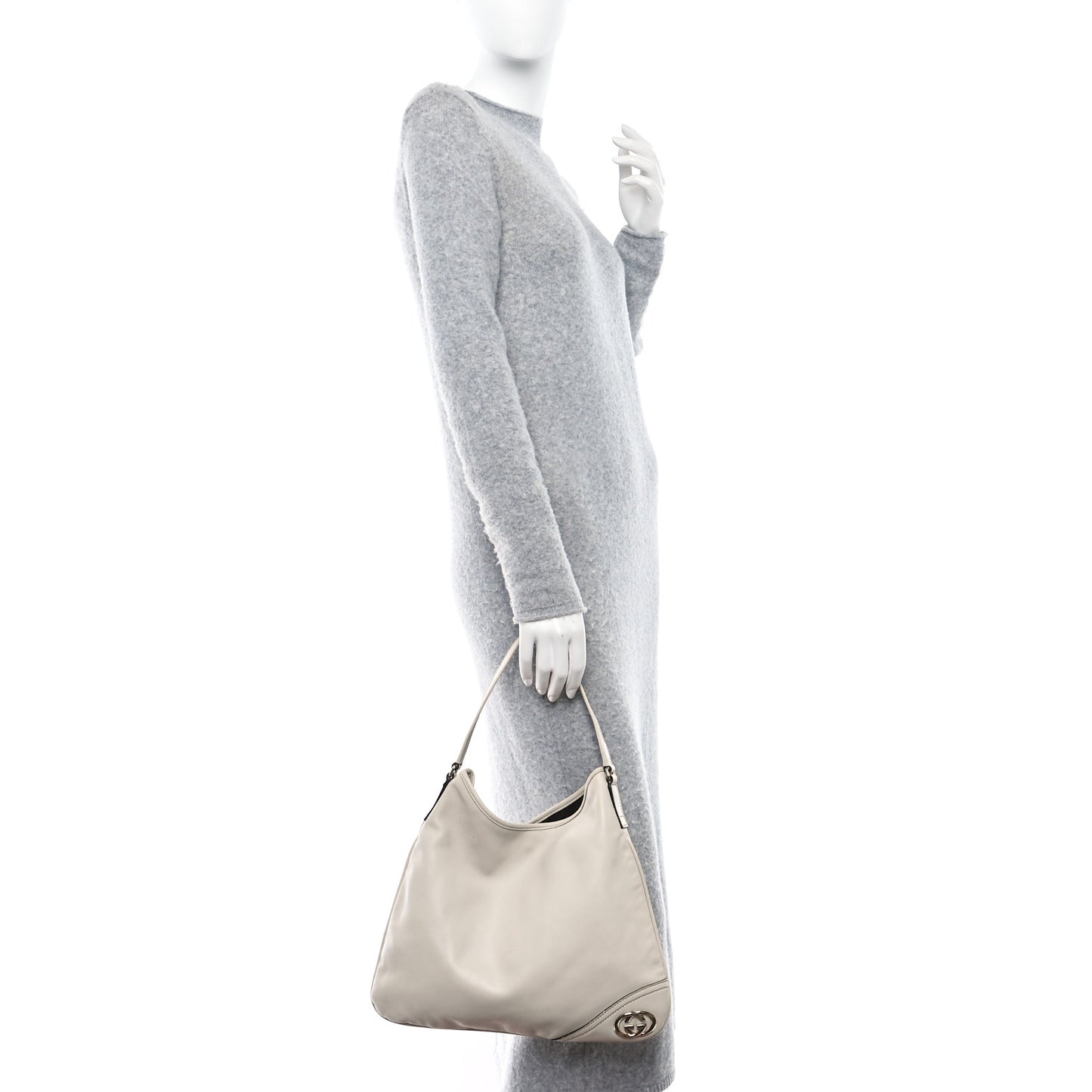 Calfskin Medium New Britt Hobo Off White