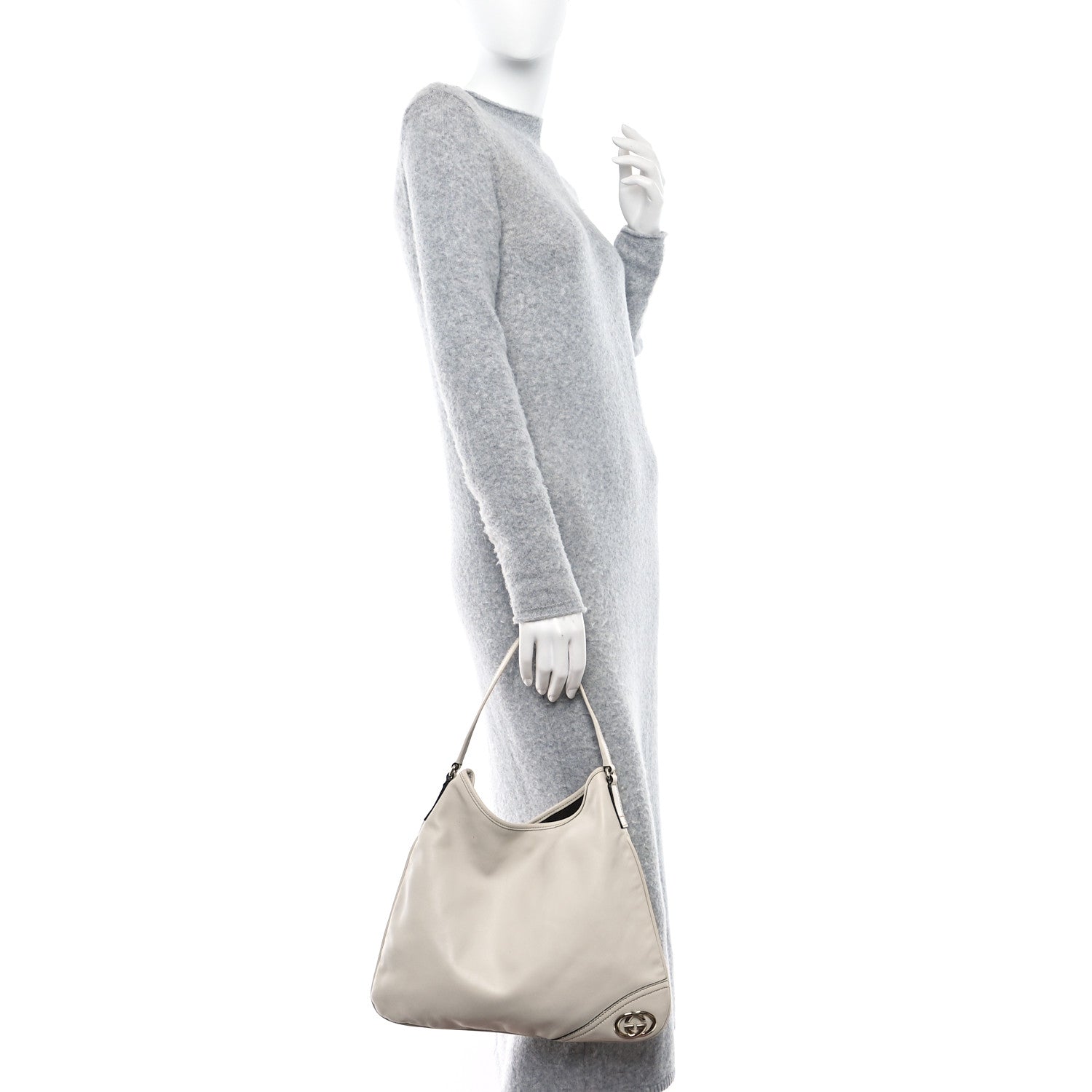 Gucci Calfskin Medium New Britt Hobo Off White 2 of 13