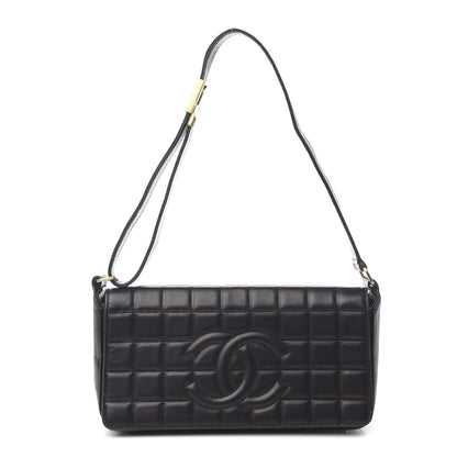 Chanel Lambskin Quilted CC Chocolate Bar Flap Black 1 of 9