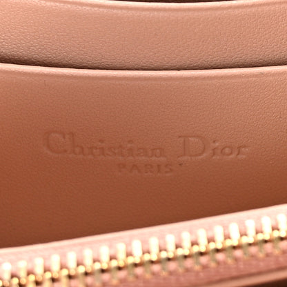 Christian Dior Lambskin Cannage Small Lady Dior Voyageur Coin Purse Rose Des Vents 6 of 7