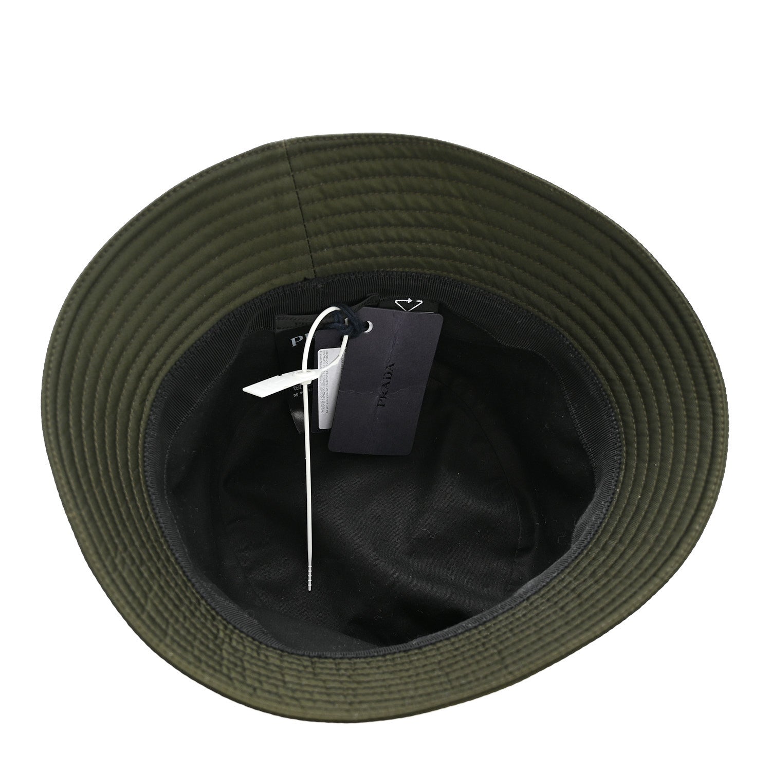 Prada Re-Nylon Metal Triangle Logo Mens Bucket Hat S Tundra 7 of 8