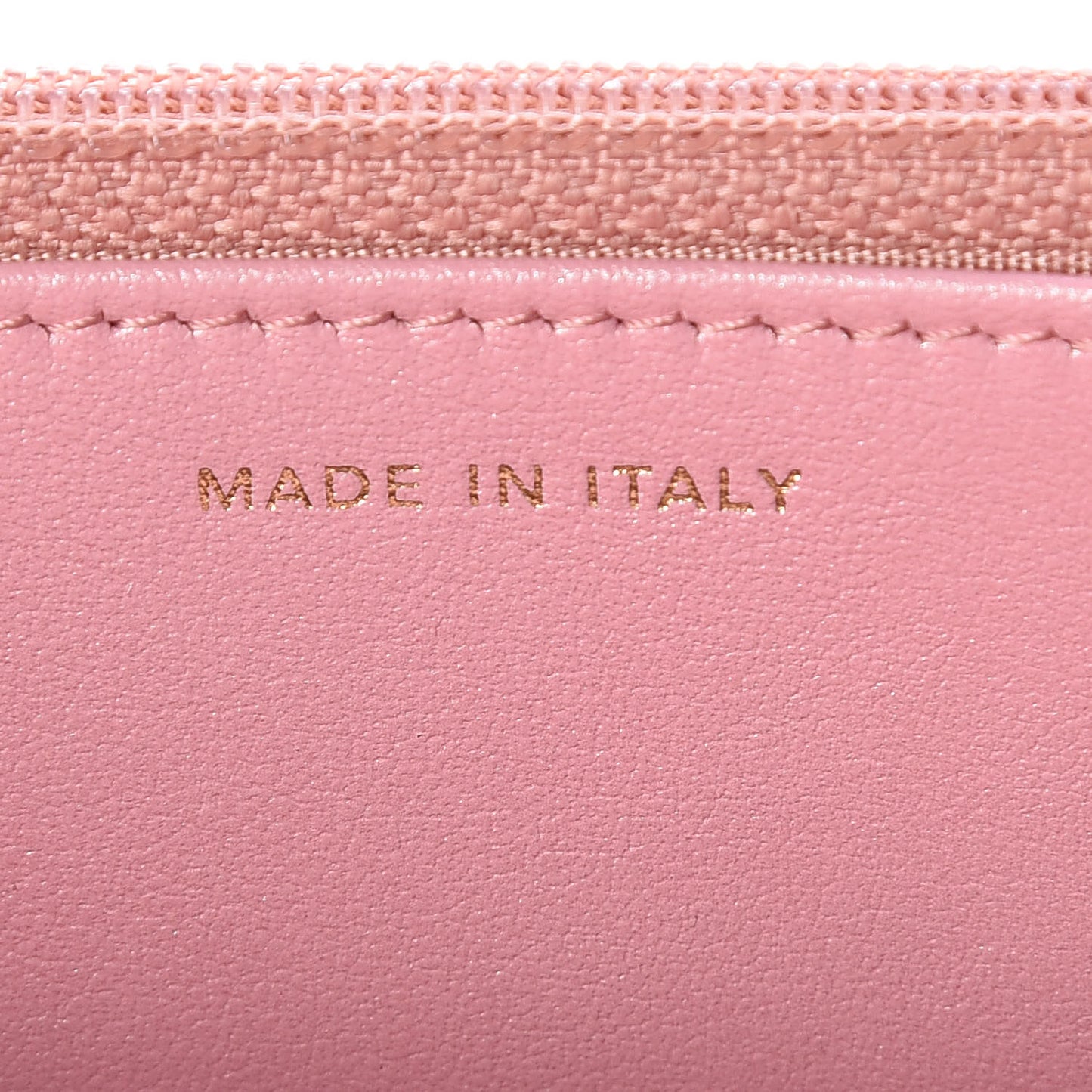 Iridescent Caviar Quilted Wallet on Chain WOC Rose Pink