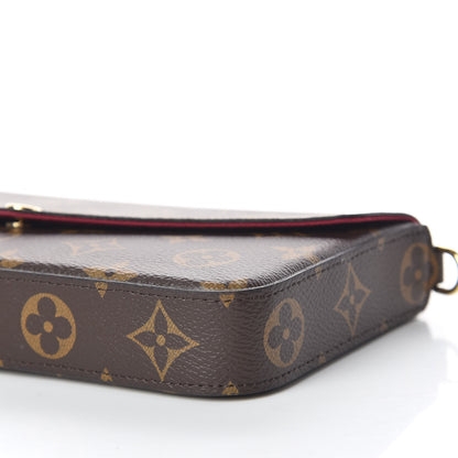 Louis Vuitton Monogram Pochette Felicie Chain Wallet Fuchsia 6 of 13