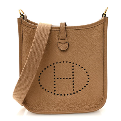 Hermes Taurillon Clemence Amazone Evelyne TPM Chai 1 of 11