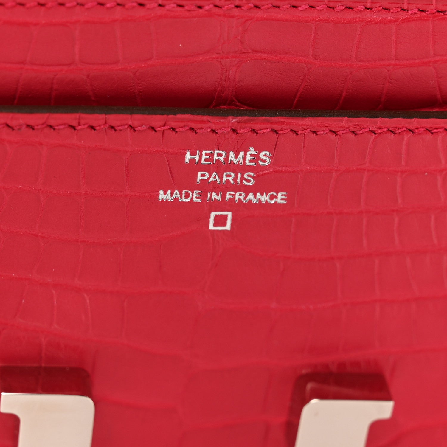 Hermes Matte Alligator Constance Long Wallet Rose Extreme 6 of 8
