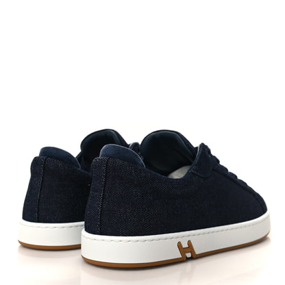 Hermes Denim Mens Kid Sneakers 41.5 Bleu Brut Bleu Celeste 4 of 8