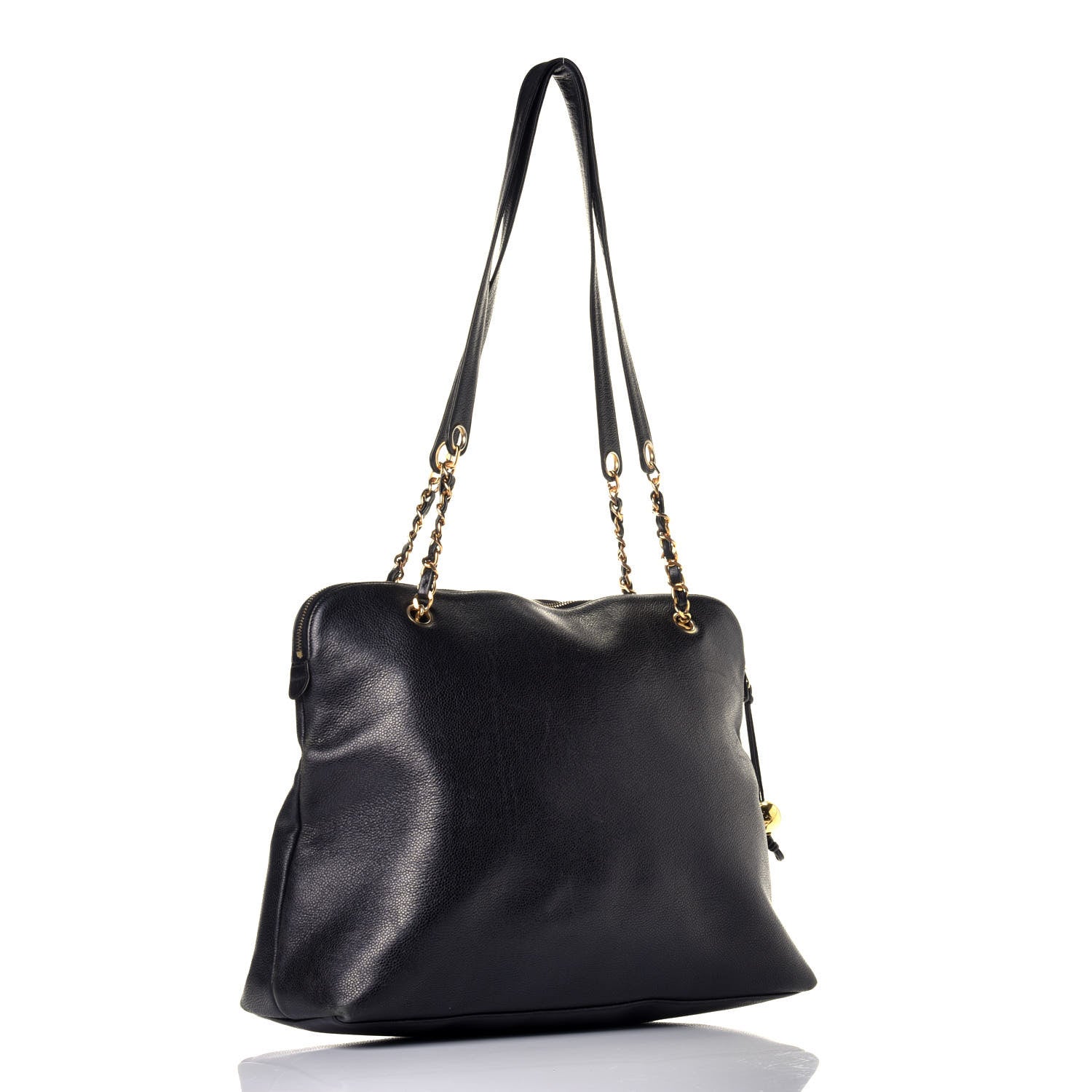 Chanel Caviar Large CC Shoulder Bag Black 3 of 9