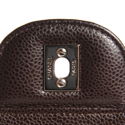 Chanel Caviar Quilted Jumbo Single Flap Dark Brown 6 of 10