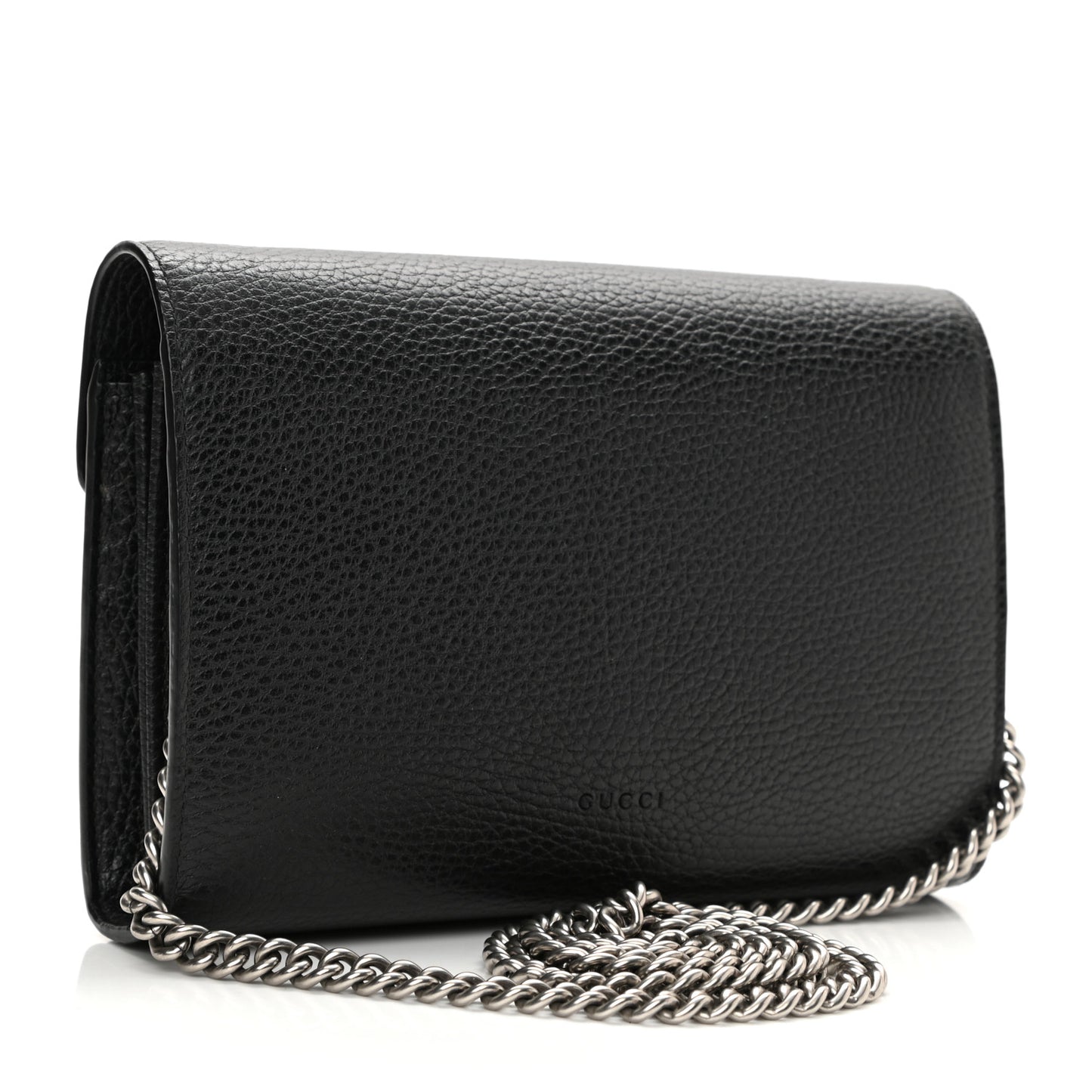 Calfskin Mini Dionysus Chain Wallet Black
