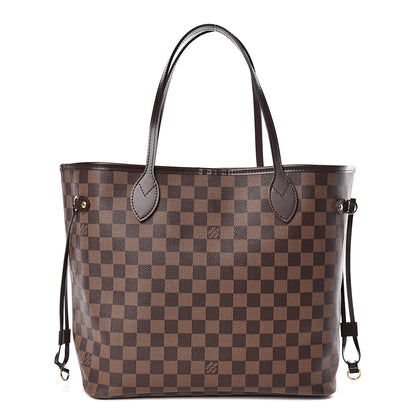 Louis Vuitton Damier Ebene Neo Neverfull MM Rose Ballerine 1 of 9