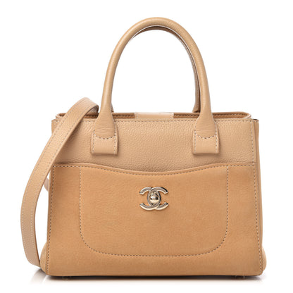 Chanel Nubuck Grained Calfskin Mini Neo Executive Shopper Tote Beige 1 of 11