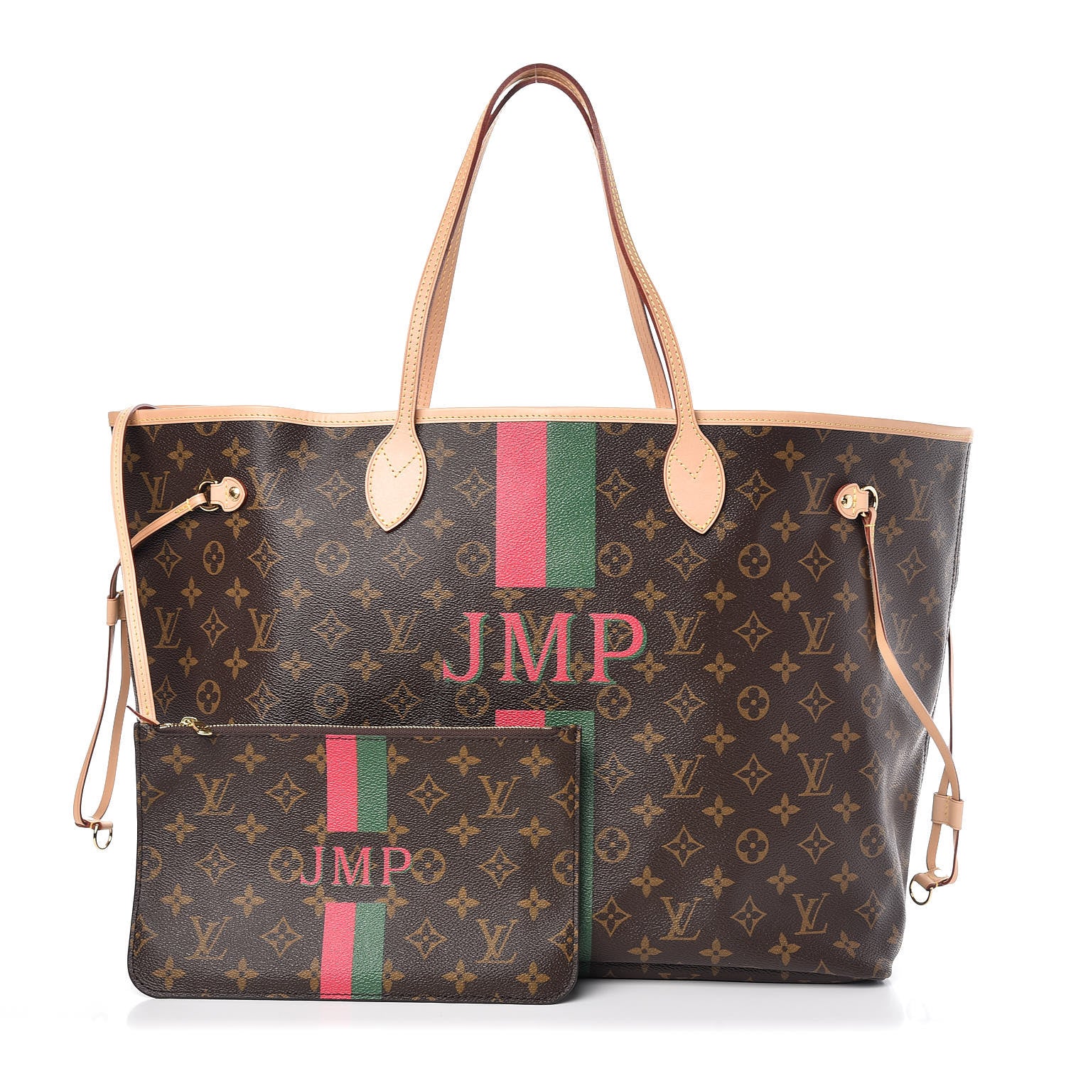 Louis Vuitton Monogram My LV Heritage Neverfull GM Vert Fuchsia 1 of 8