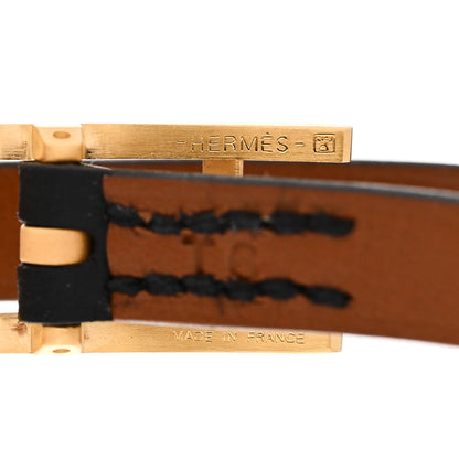 Hermes Chamonix Hapi 3MM Triple Tour Wrap Bracelet T6 Black 4 of 6