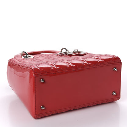 Christian Dior Patent Cannage Medium Lady Dior Red 4 of 10