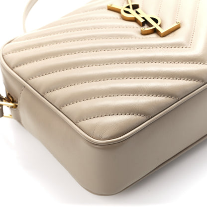 Saint Laurent Calfskin Matelasse Monogram Lou Camera Bag Dark Beige 9 of 10