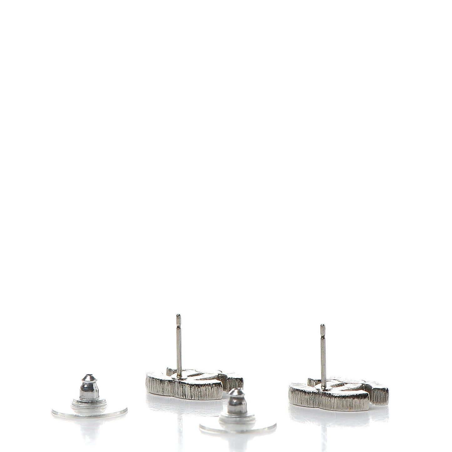 Crystal CC Earrings Silver