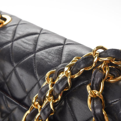 Chanel Lambskin Quilted Jumbo Single Flap Black 11 of 12