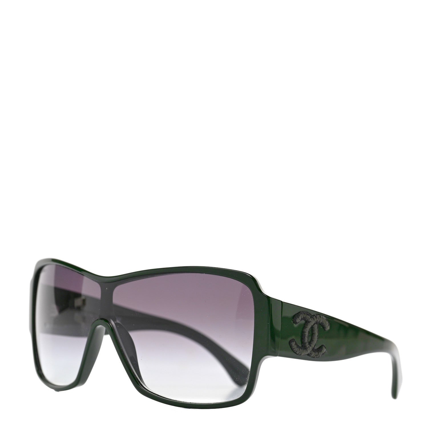 Chanel Acetate Shield Sunglasses 5449 Dark Green 1 of 9