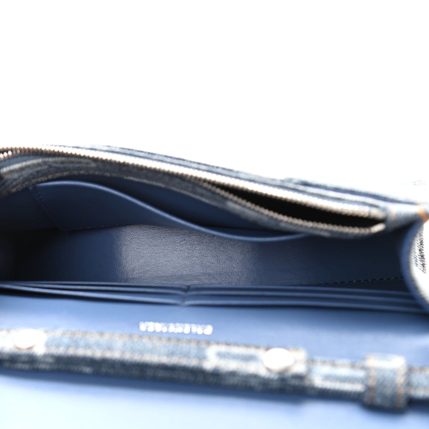 Balenciaga Denim BB Monogram Hourglass Chain Bag Blue 5 of 9