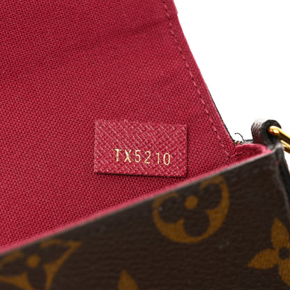 Louis Vuitton Monogram Pochette Felicie Chain Wallet Fuchsia 8 of 10