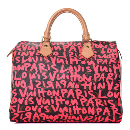 Louis Vuitton Monogram Graffiti Speedy 30 Fuchsia 1 of 9