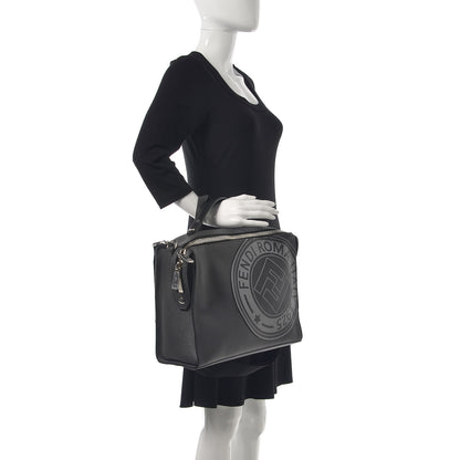 Fendi Cuoio Romano Selleria Fendi Stamp Patch Lui Urban Briefcase Black Black Grigio 3 of 9