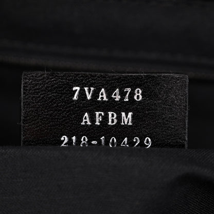 Fendi Recycled Fabric Jacquard Cotton Canvas Vitello Grace FF 1974 Large Convertible Baguette Tobacco Moro Black Beige 7 of 11