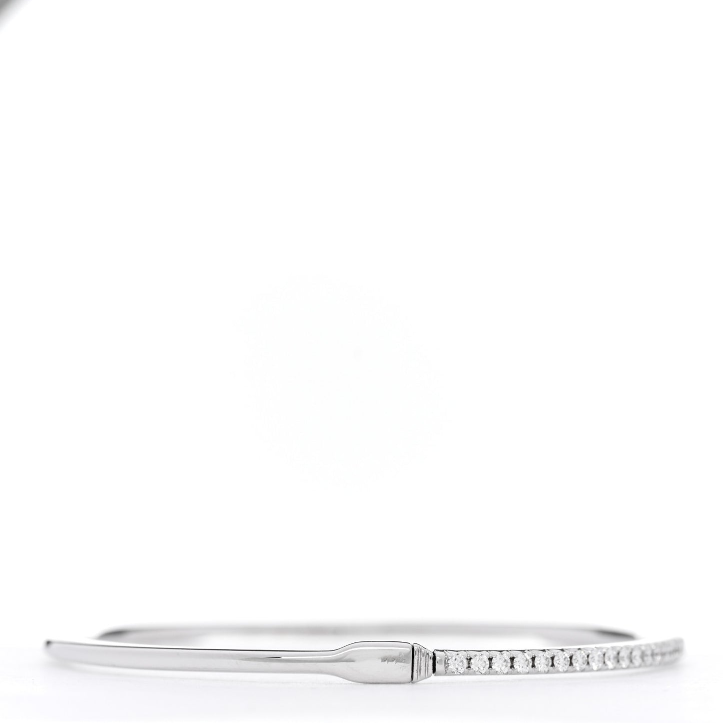 18K White Gold Diamond Metro Bangle Bracelet