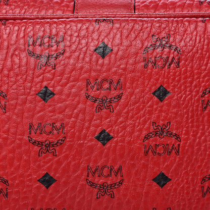 MCM Visetos Medium Liz Reversible Shopper Tote Ruby Red 13 of 20