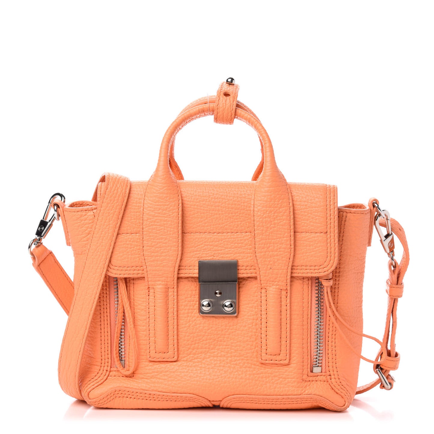 3.1 Textured Calfskin Mini Pashli Satchel Melon