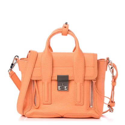 3.1 Phillip Lim 3.1 Textured Calfskin Mini Pashli Satchel Melon 1 of 10
