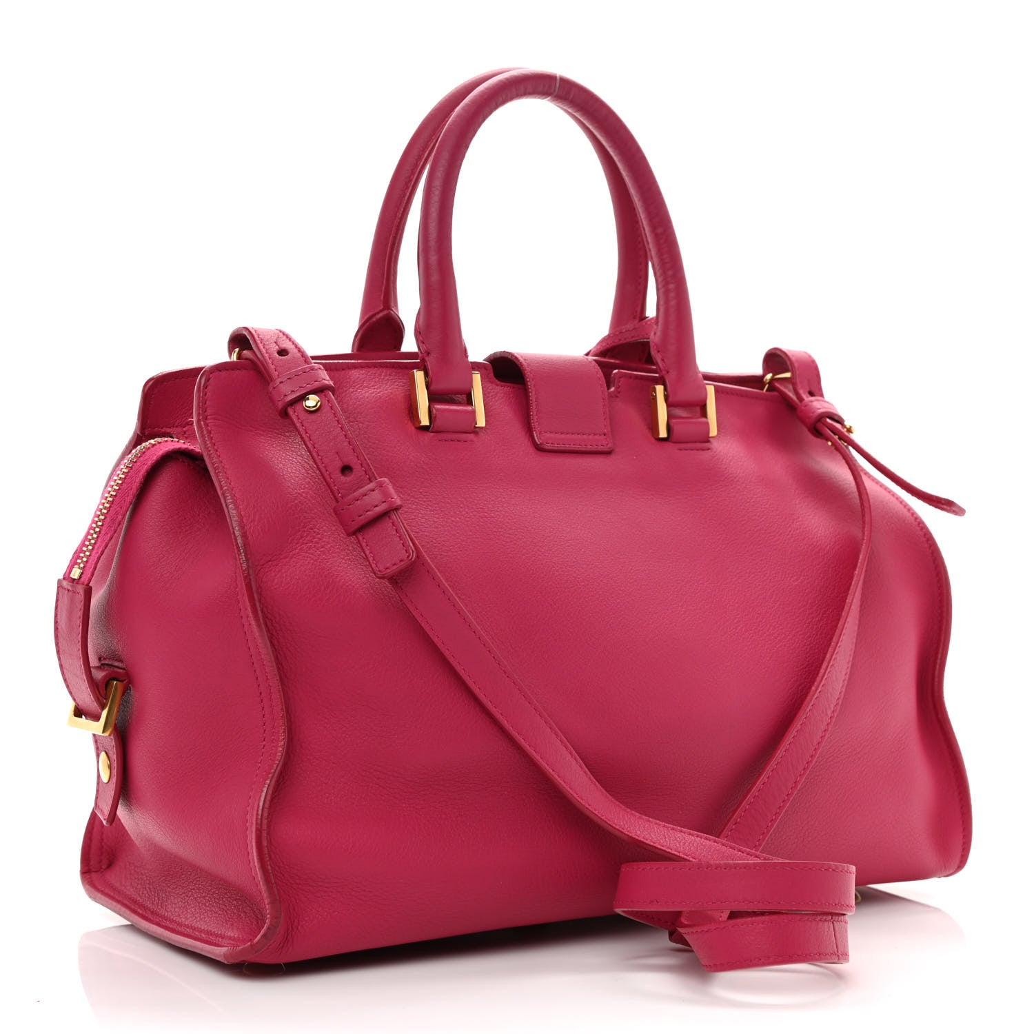 Saint Laurent Calfskin Small Classic Y Cabas Fuchsia 3 of 10