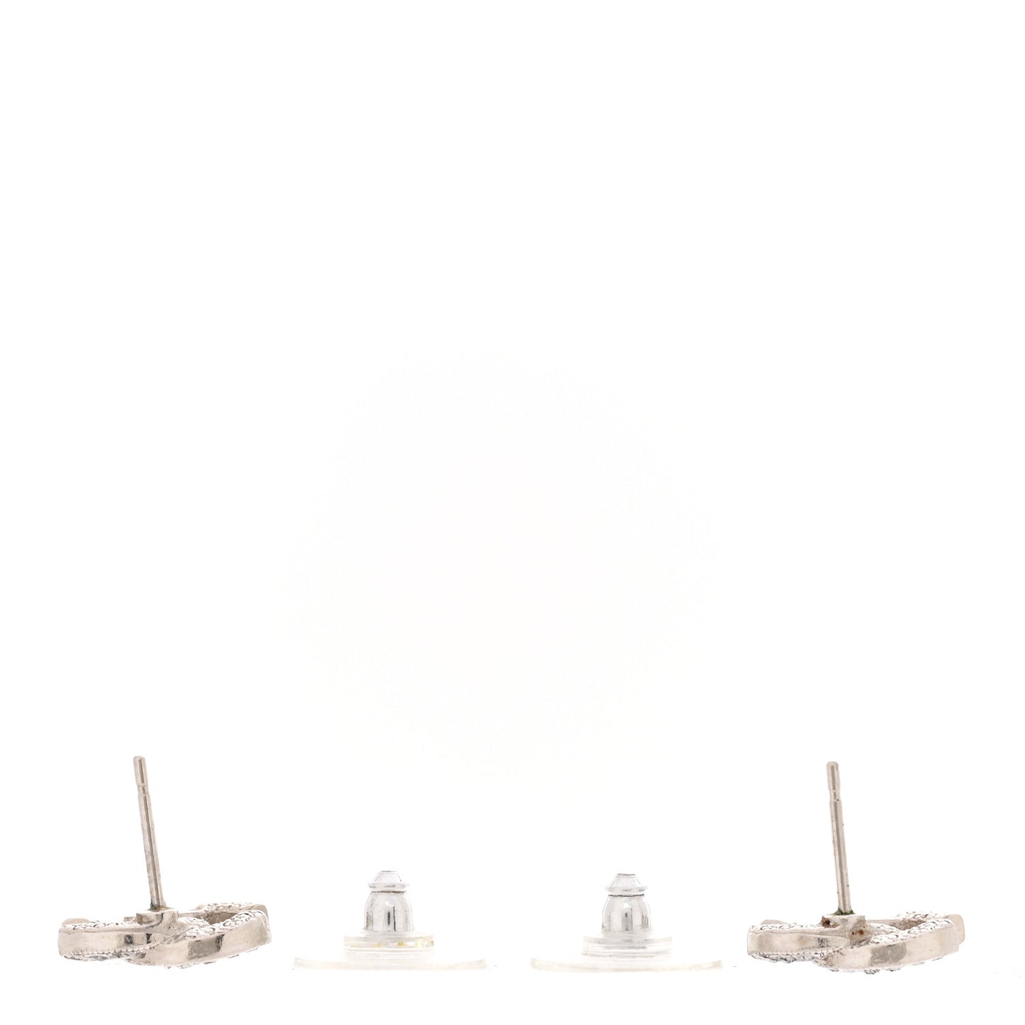 Crystal Mini CC Earrings Silver