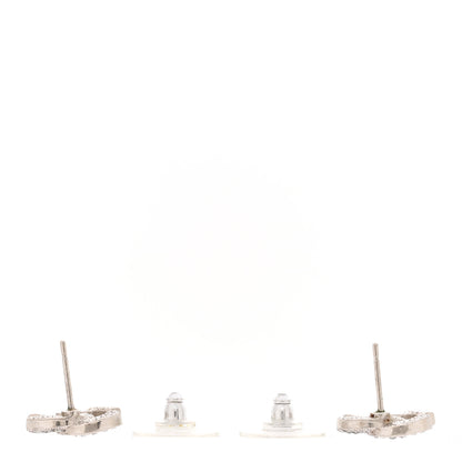 Chanel Crystal Mini CC Earrings Silver 3 of 5