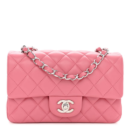 Chanel Lambskin Quilted Mini Rectangular Flap Pink 1 of 10