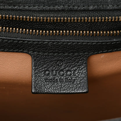 Gucci GG Supreme Monogram Goatskin Pearl Embroidered Medium Fox Broche Top Handle Bag Beige Ebony Black Hibiscus Red Mystic White 6 of 17