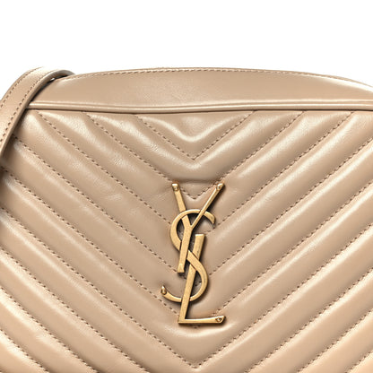 Saint Laurent Calfskin Matelasse Monogram Lou Camera Bag Dark Beige 8 of 10