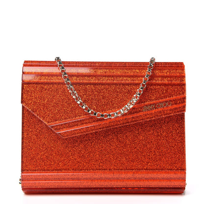 Jimmy Choo Acrylic Glitter Candy Clutch Orange 1 of 9